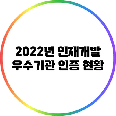 2022년 인재개발 우수기관 인증 현황