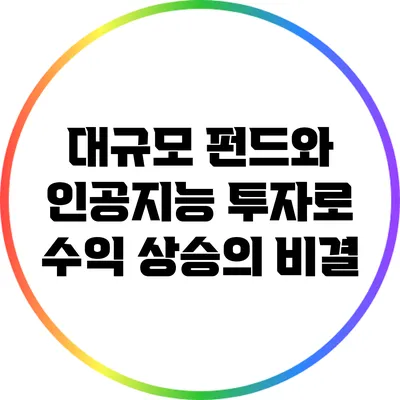 대규모 펀드와 인공지능 투자로 수익 상승의 비결