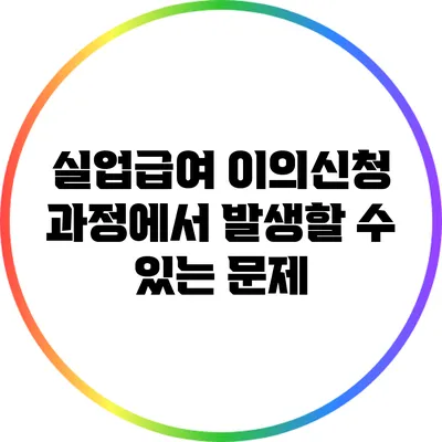 실업급여 이의신청 과정에서 발생할 수 있는 문제