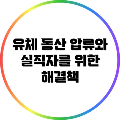 유체 동산 압류와 실직자를 위한 해결책