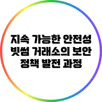 지속 가능한 안전성: 빗썸 거래소의 보안 정책 발전 과정
