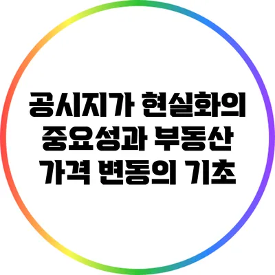 공시지가 현실화의 중요성과 부동산 가격 변동의 기초