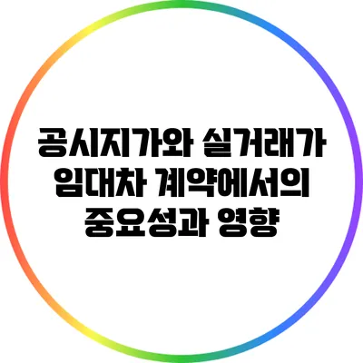 공시지가와 실거래가: 임대차 계약에서의 중요성과 영향