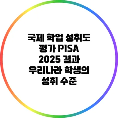 국제 학업 성취도 평가 PISA 2025 결과 우리나라 학생의 성취 수준