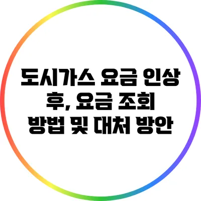 도시가스 요금 인상 후, 요금 조회 방법 및 대처 방안