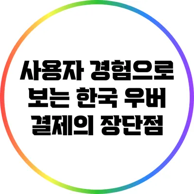 사용자 경험으로 보는 한국 우버 결제의 장단점