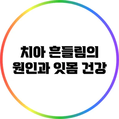 치아 흔들림의 원인과 잇몸 건강