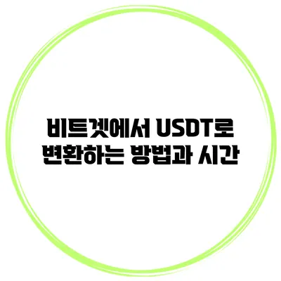비트겟에서 USDT로 변환하는 방법과 시간