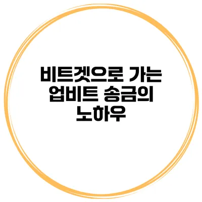 비트겟으로 가는 업비트 송금의 노하우
